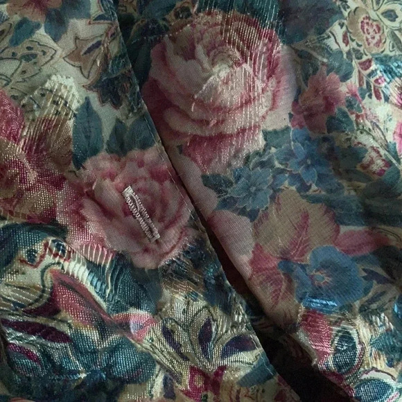 Victoria’s Secret Vintage Gold Label Floral Button Down Nightie Tunic Shirt M/L - Picture 5 of 6